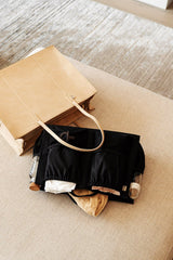 Tote Insert Black Filled for Beige Tote