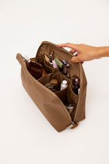The Large Cosmetic Pouch in Camel