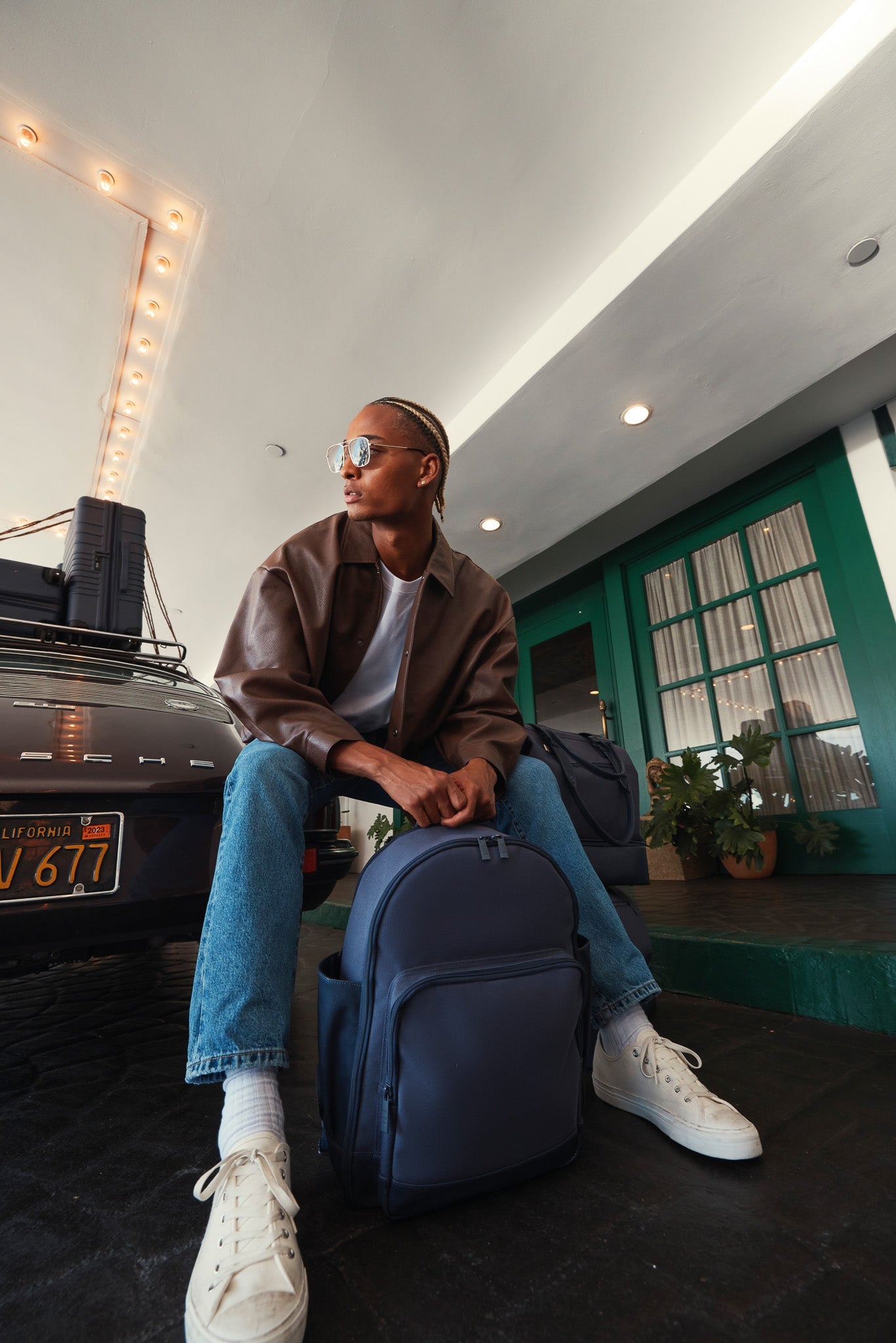 The Travel Backpack in Navy