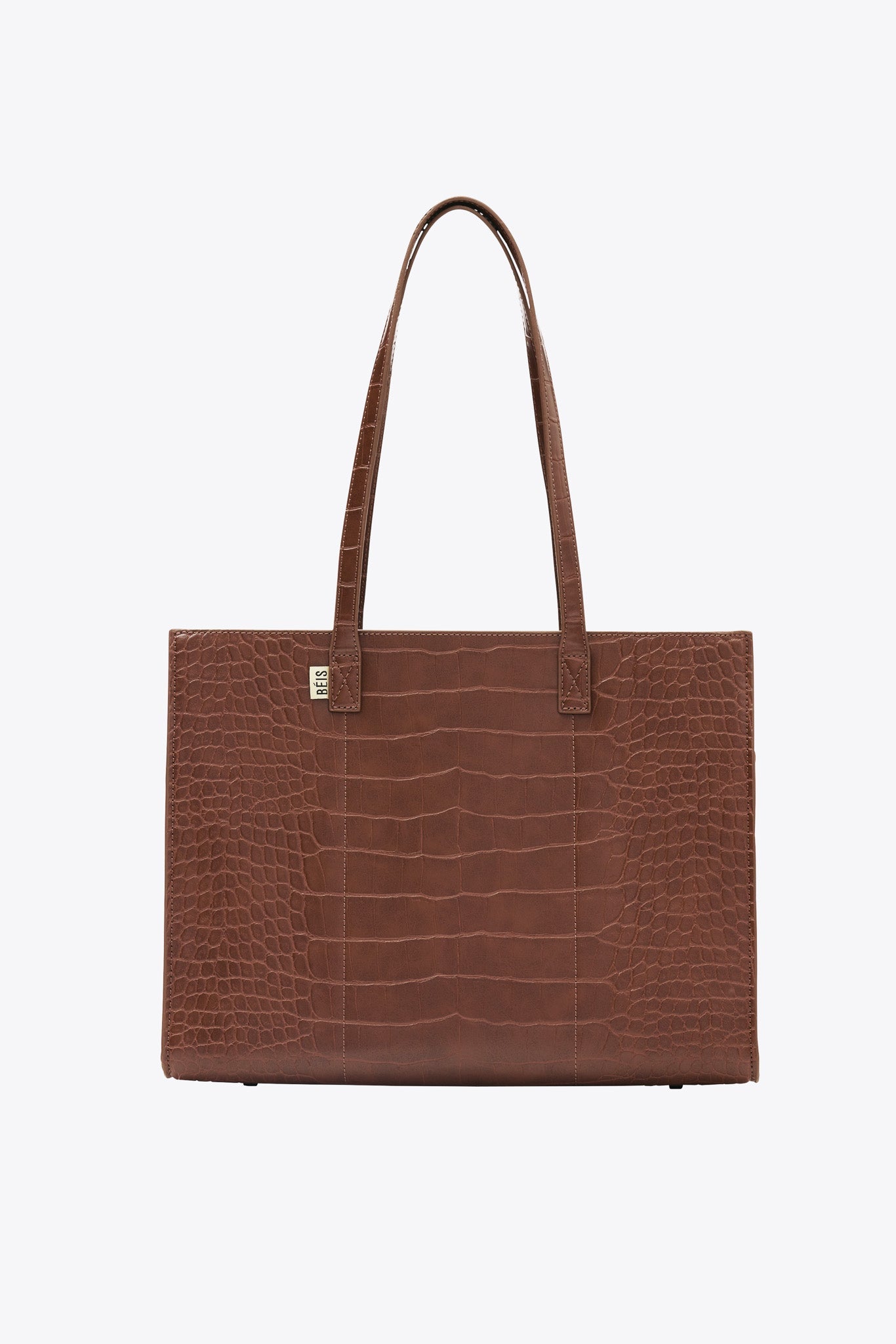 The Work Tote in Maple Croc