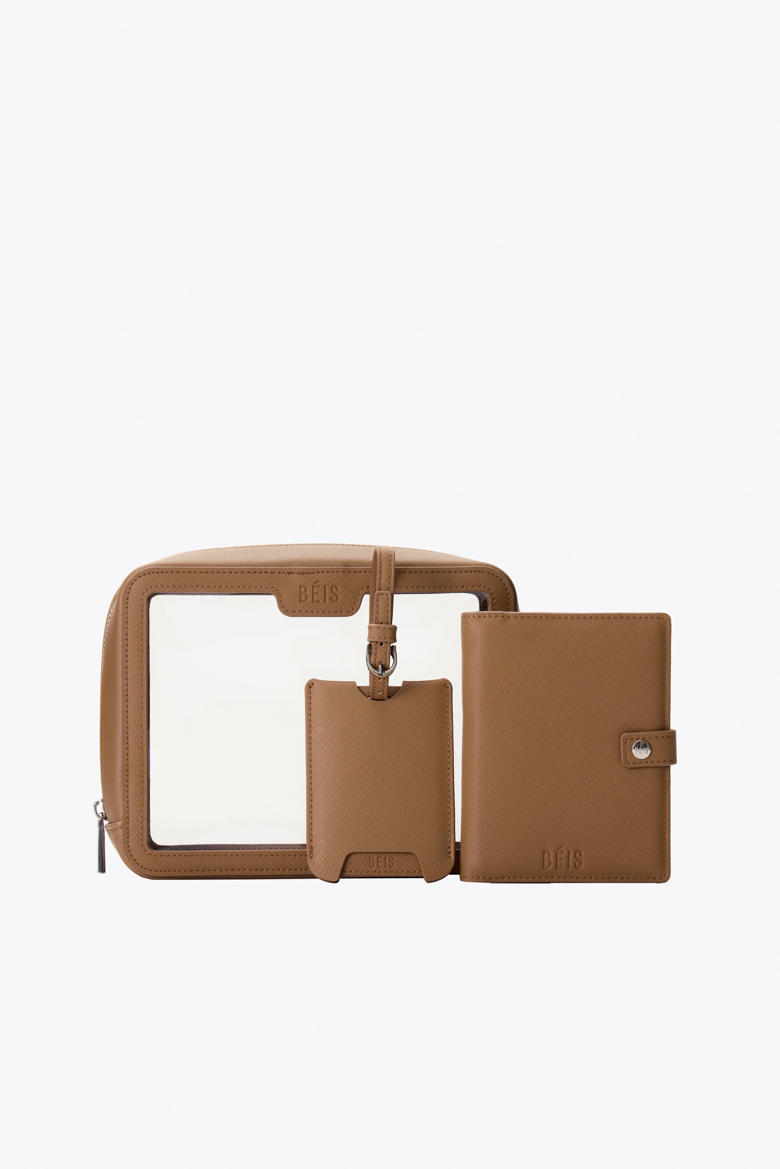 The Passport & Luggage Tag Set in Camel