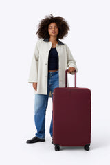 The Large Check-In Luggage Cover in Burgundy