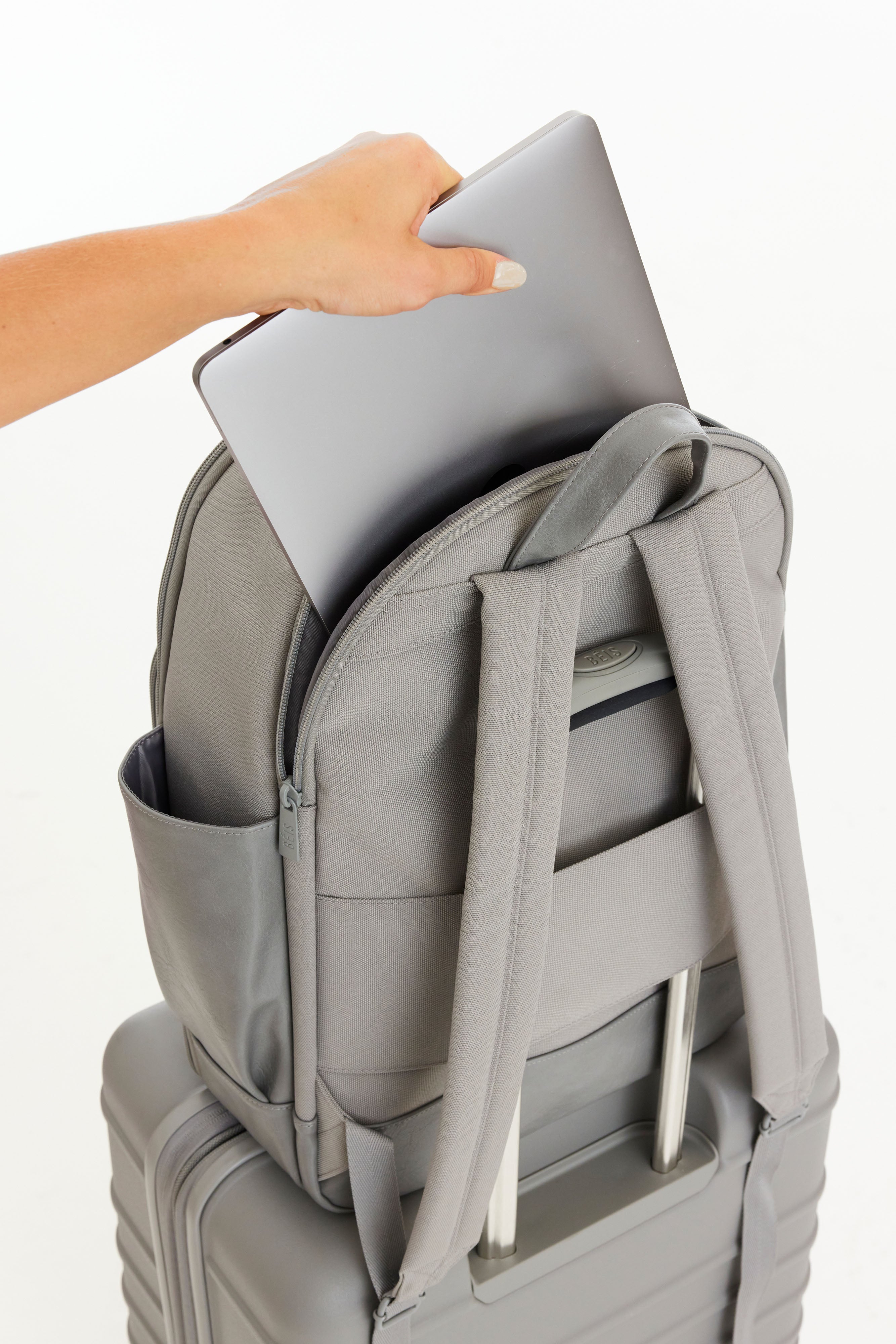 The Travel Backpack in Grey
