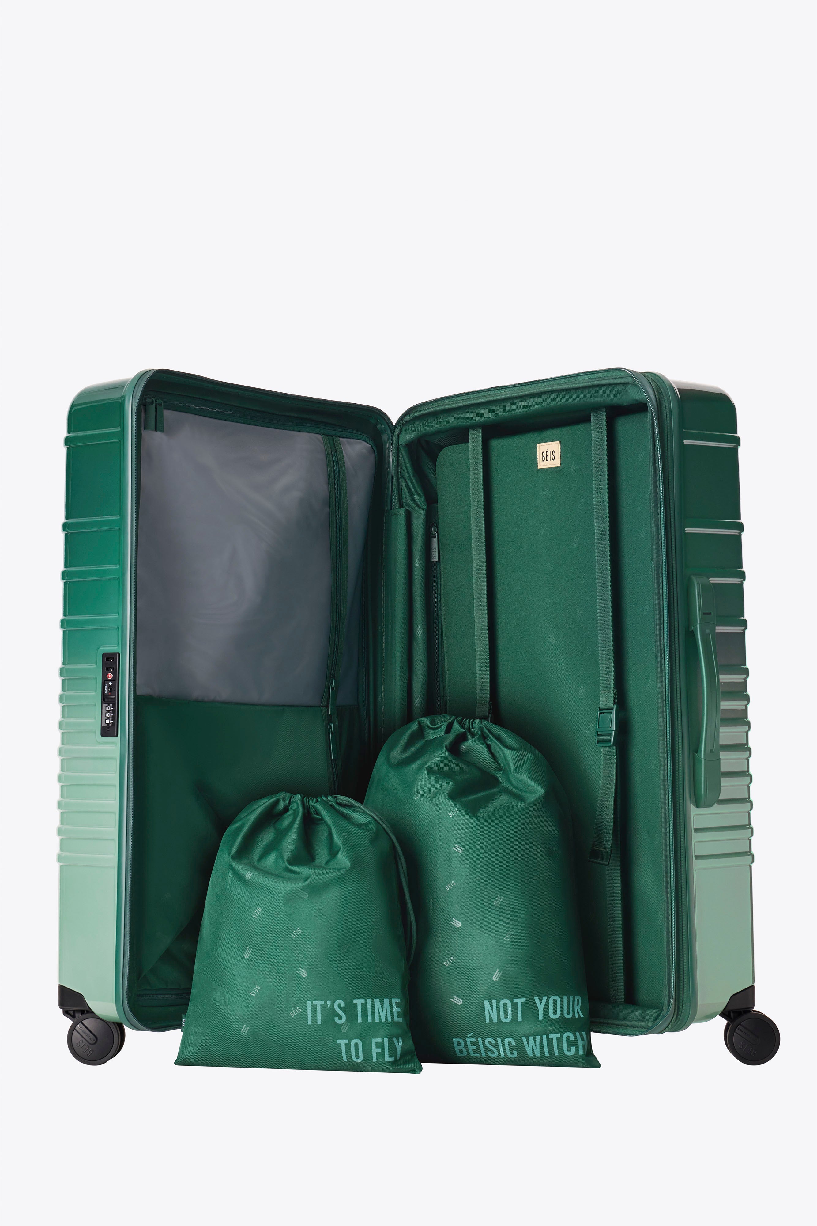 The Large Check-In Roller in Wicked Green